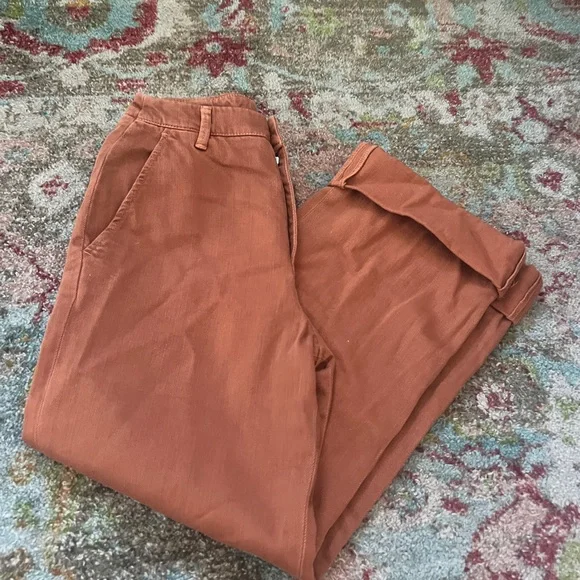 Free People Rust Brown Wide Leg Pants. Reposhing because I need a bigger size. - Picture 3 of 4